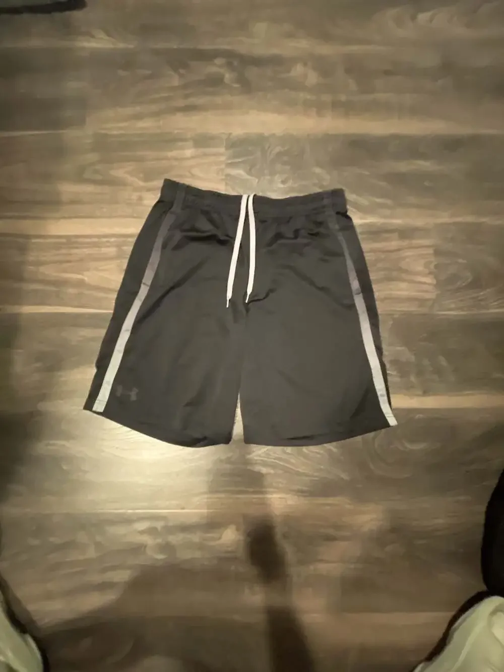 Under Armour Men's Athletic Training Shorts Black with White Trim